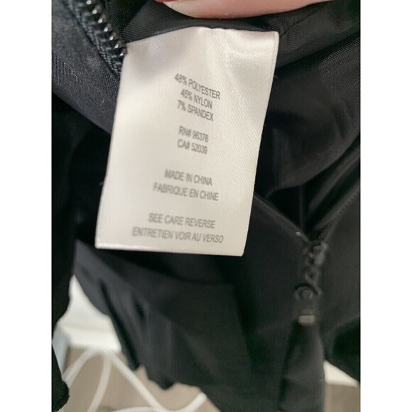 Samuel Dong Taffeta Ruffle Dress Coat Trench Coat Women’s Sz M Cocktail Black - Picture 12 of 12